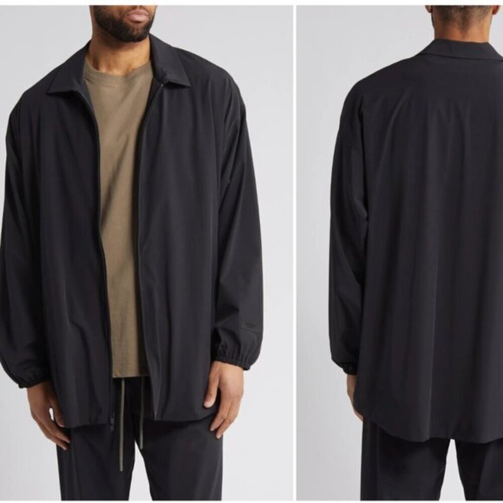 Fear of God Essentials Oversize Stretch Nylon Zip Jacket Black S